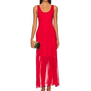 Messi Maxi Dress in Haute Red by Gestuz